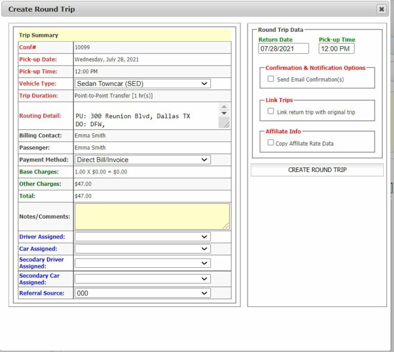 how to book round trip on bolt